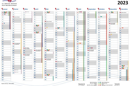 2023 | Ferien- und Feiertagskalender am Oberrhein