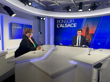 Brigitte Torloting, Präsidentin des Oberrheinrats 2023, im Interview mit BFM Alsace (02.02.23)