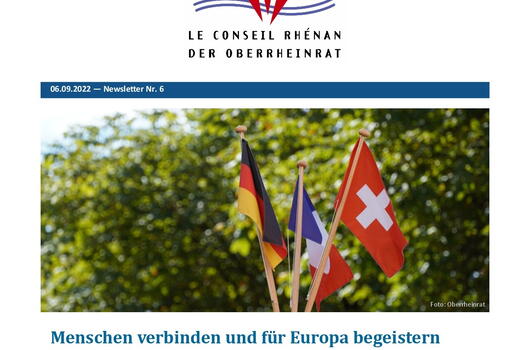 Ausschnitt aus dem 6. Newsletter des Oberrheinrats (06.09.2022)